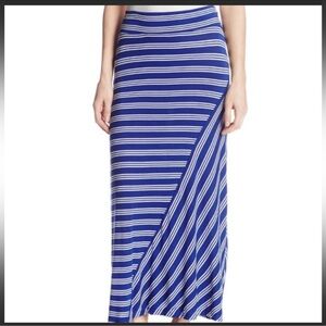 BNWT Kensie Blue and White Striped Maxi Skirt
